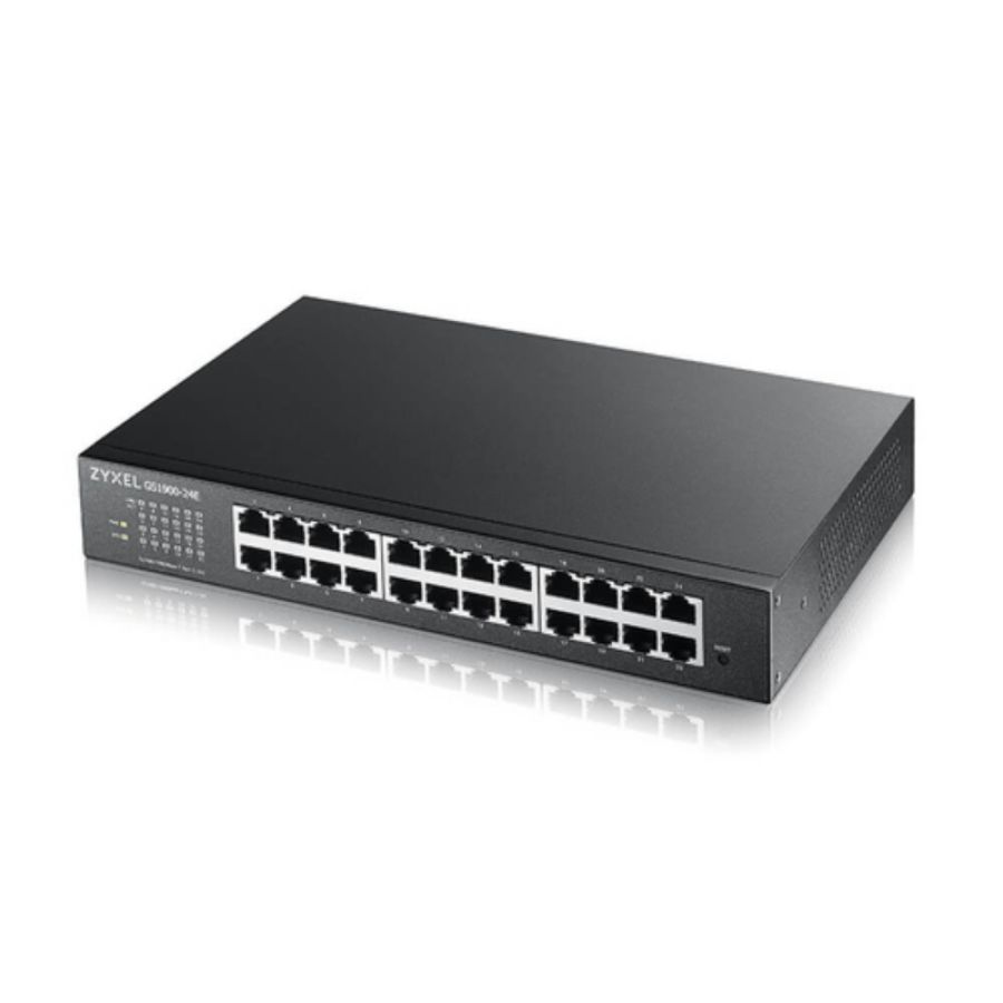 Zyxel switch managed 24 porte gigabit, supporto ipv6, vlan, design senza ventole, desktop/rack