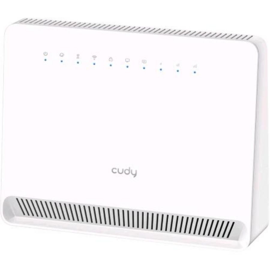 Cudy lt500e 4g modem router 4g lte cat 4 con slot per scheda sim, ac1200 wi-fi dual band 2.4/5ghz openvpn, wireguard, ipsec, client vpn, antenne interne, mesh bianco