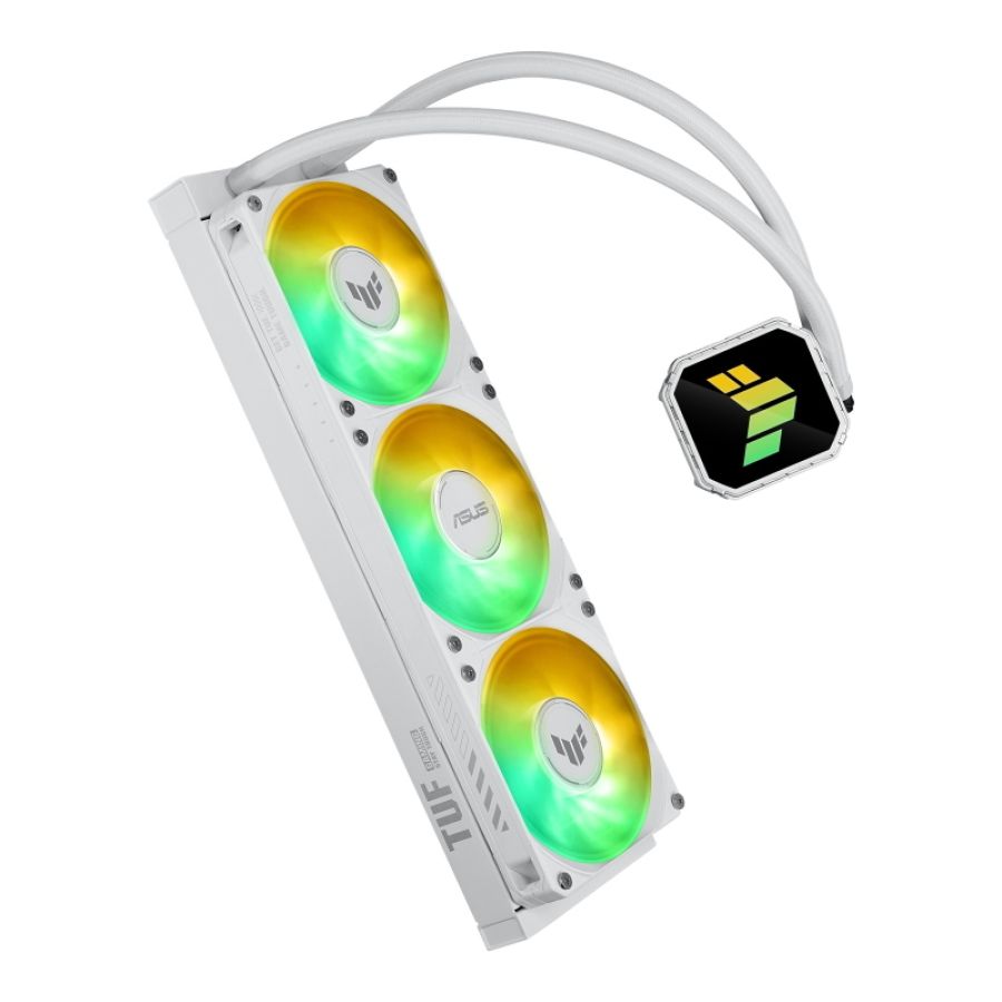 Asus tuf gaming lc iii 360 argb white edition case per computer raffreddatore di liquidi tutto in uno 12 cm bianco