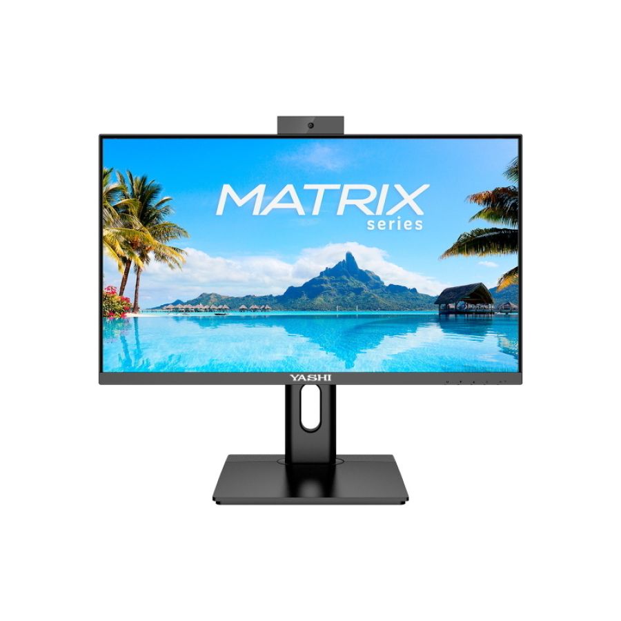 Yashi monitor 24 led ips 16:9 fhd 1ms 300 cdm, webcam, dp/hdmi, pivot, multimediale