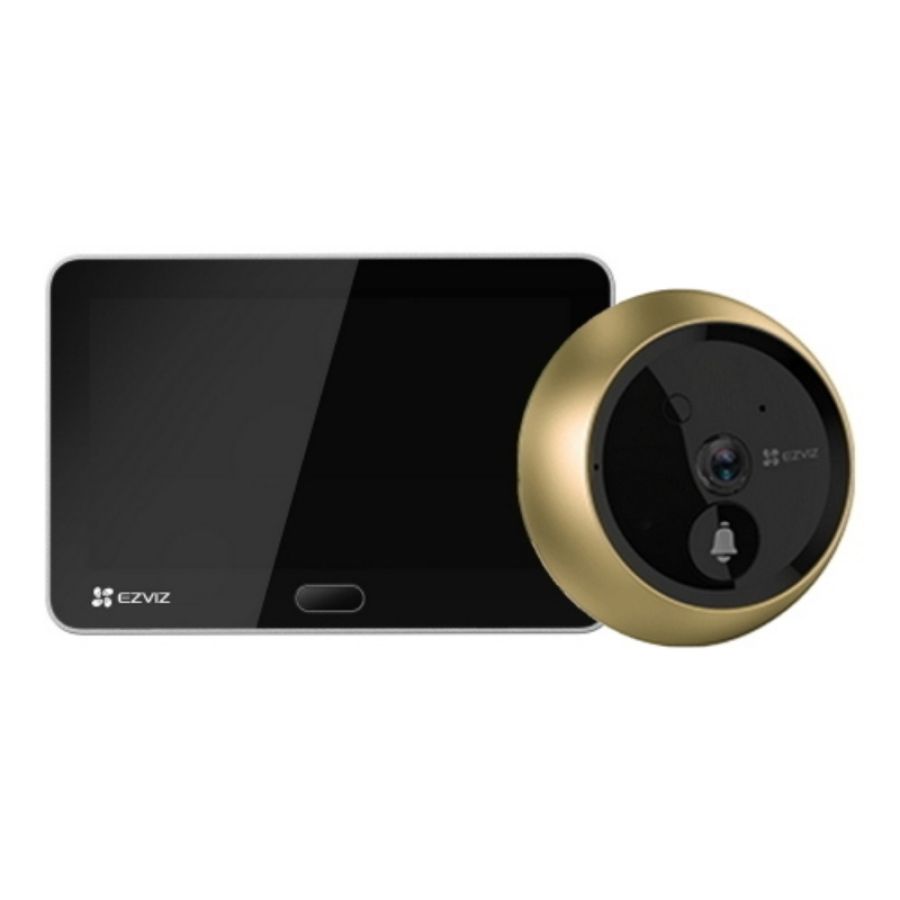 Ezviz dp2c pro 3k+ spioncino digitale a batteria con videocitofono integrato 4.7 non touch wi-fi oro