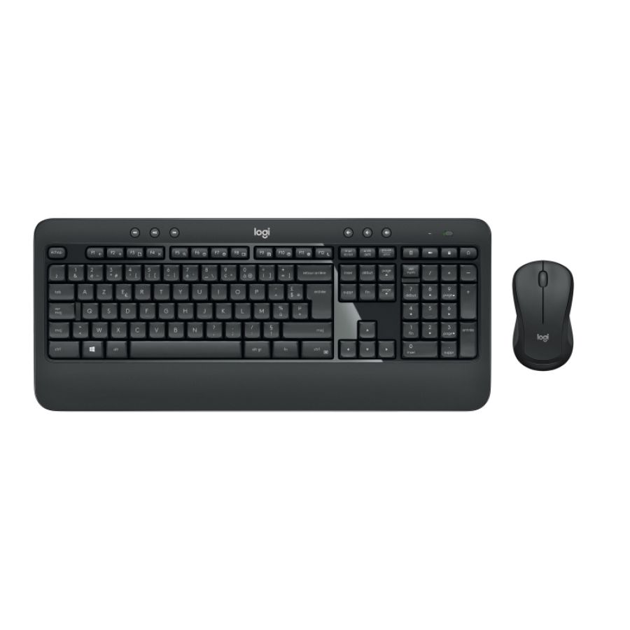 Logitech advanced mk540 tastiera mouse incluso universale usb azerty belga nero, bianco