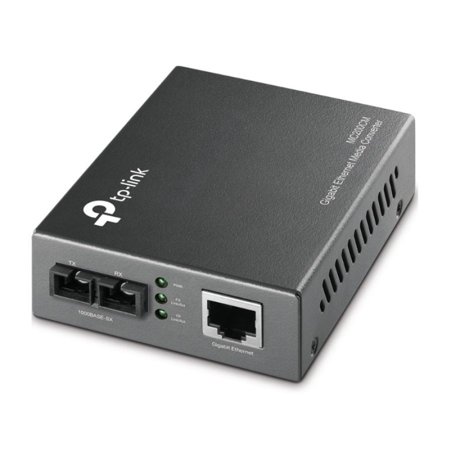 Tp-link mc200cm v3 convertitore multimediale di rete interno 1000 mbit/s 850 nm modalità multipla nero