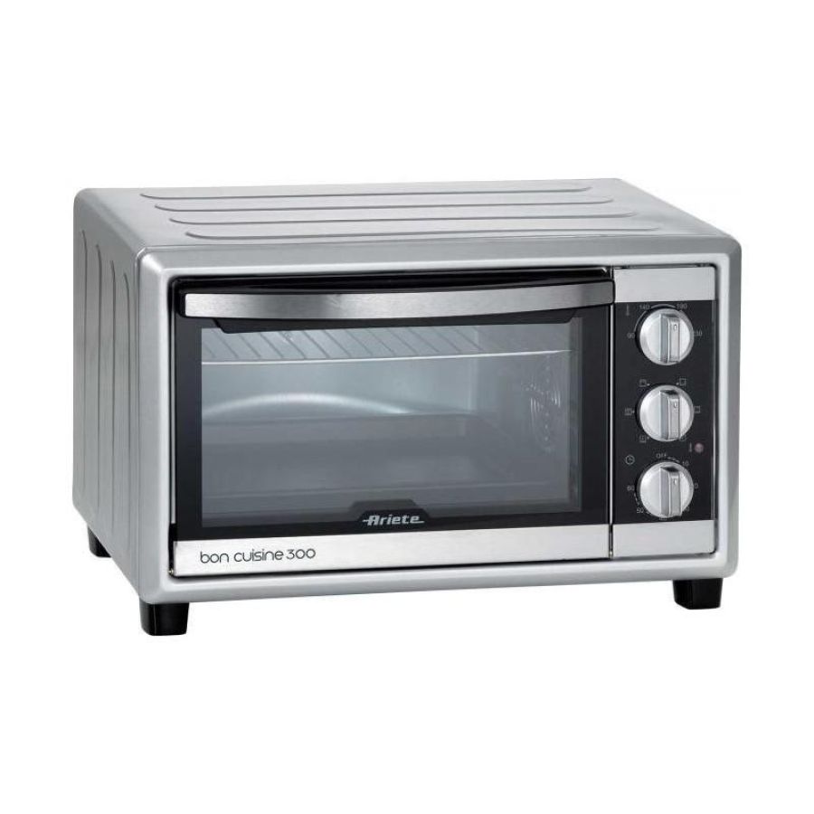 Ariete forno bon cuisine 300 fornetto elettrico 1.500w capacita` 30lt  colore silver/nero